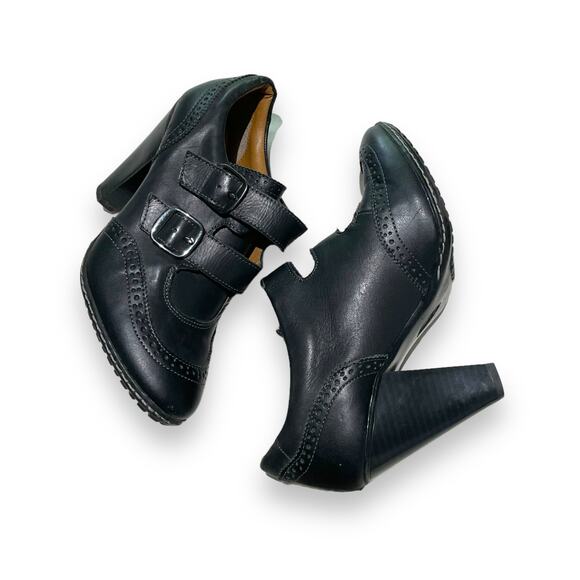 Sofft Shoes - Sofft Euro Soft Sadira Women's Black Booties Sz 9M Wingtip Buckle Shoes Heel